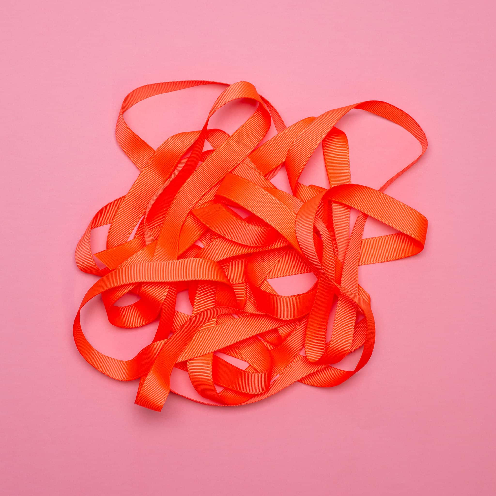 My Pretty Circus - Wholesale Ribbon - Gift Wrapping - Neon orange gift ribbon, neon ribbon, easy to tie6