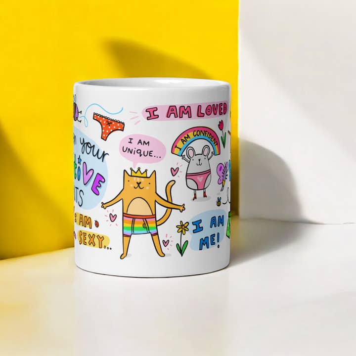 Feel Good Gift co. - Wholesale Coffee Mug - POSITIVE PANTS MUG - Funny Gift, Friend Gift, Birthday2