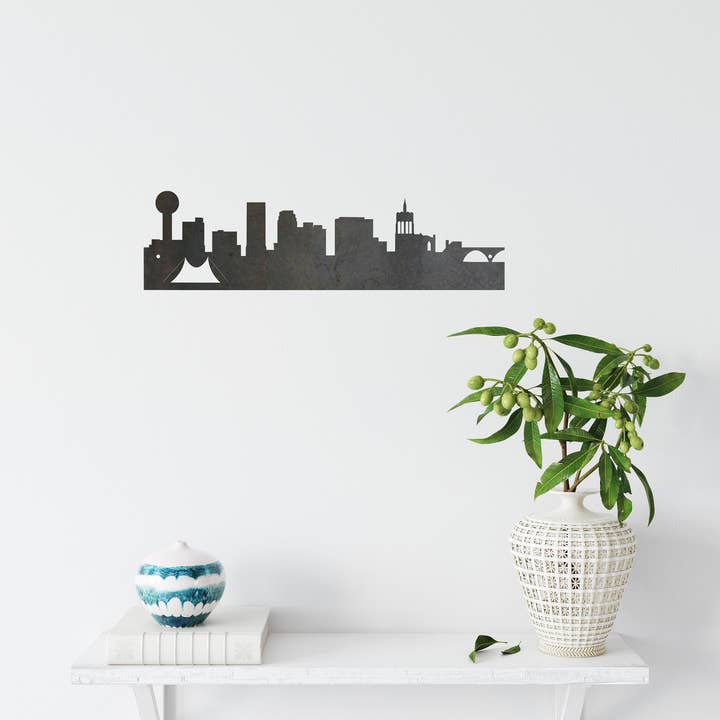 Highland Ridge | Handmade Home Decor - Wholesale Wall Accent - Knoxville Skyline Metal Art Small