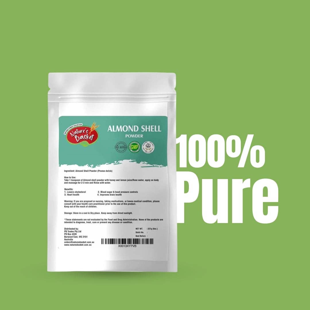 Natures Basket - Vente Poudres protéinées/superaliments - Poudre de Coquille d'Amande Nature's Basket (Prunus Dulcis) - 227 Grammes4