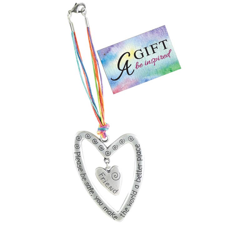Abbey & CA Gift - Wholesale Car Decorative Charm - Unisex - Be Safe, Make The World A Better Place Friend Car Charm