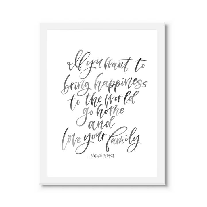 Love Your Family // Mother Teresa for wholesale by Selena Ashley Designs