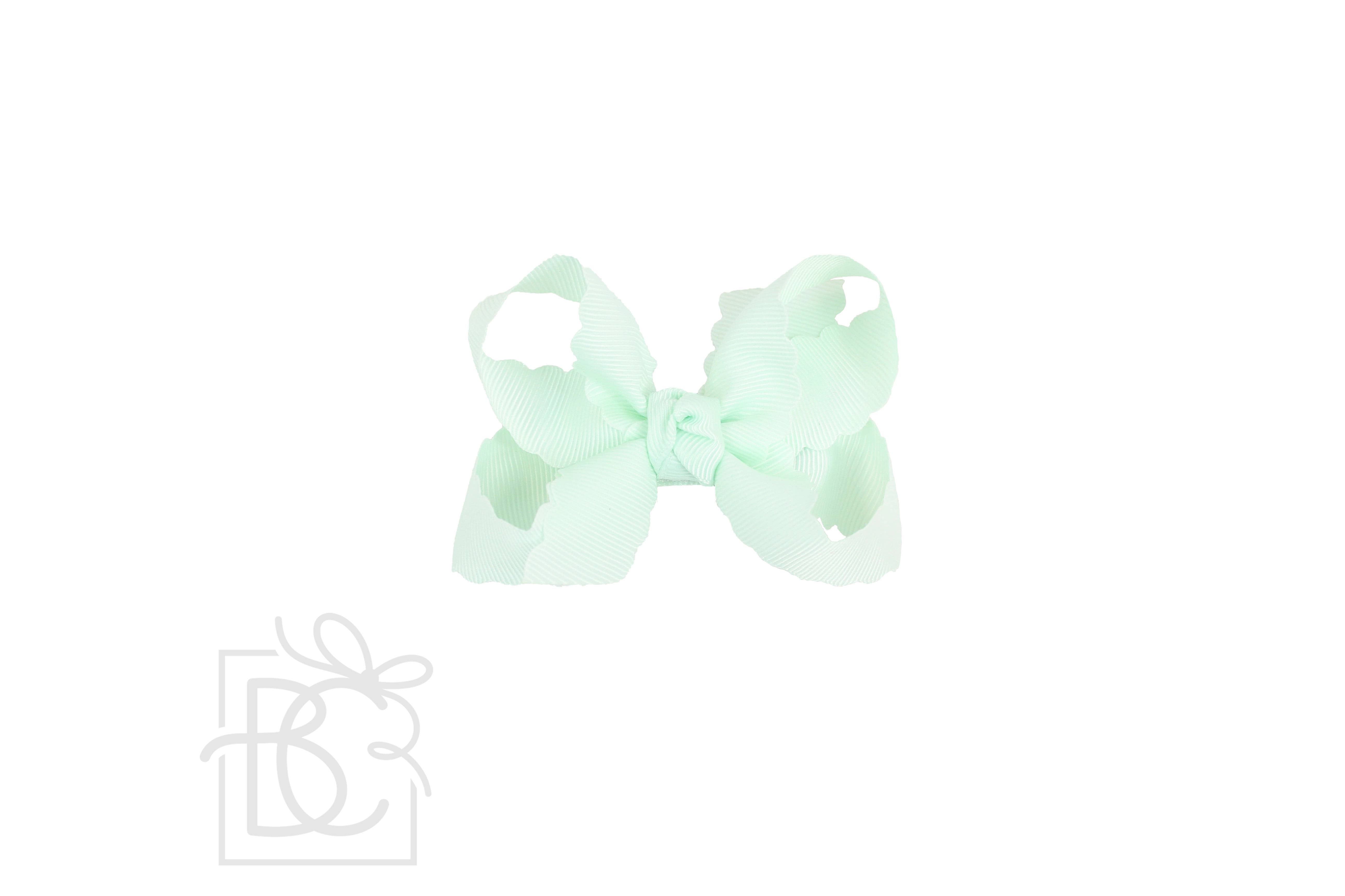 Beyond Creations, LLC – wholesale Hair bow – Kids – SCALLOPED EDGE BOW1