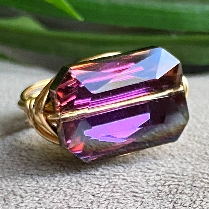 Crystal Ring Cocktail Statement Gold Silver Wire Wrapped and other Purchase Wholesale cocktail statement ring. Free Returns & Net 60 Terms on Faire trending on Faire.