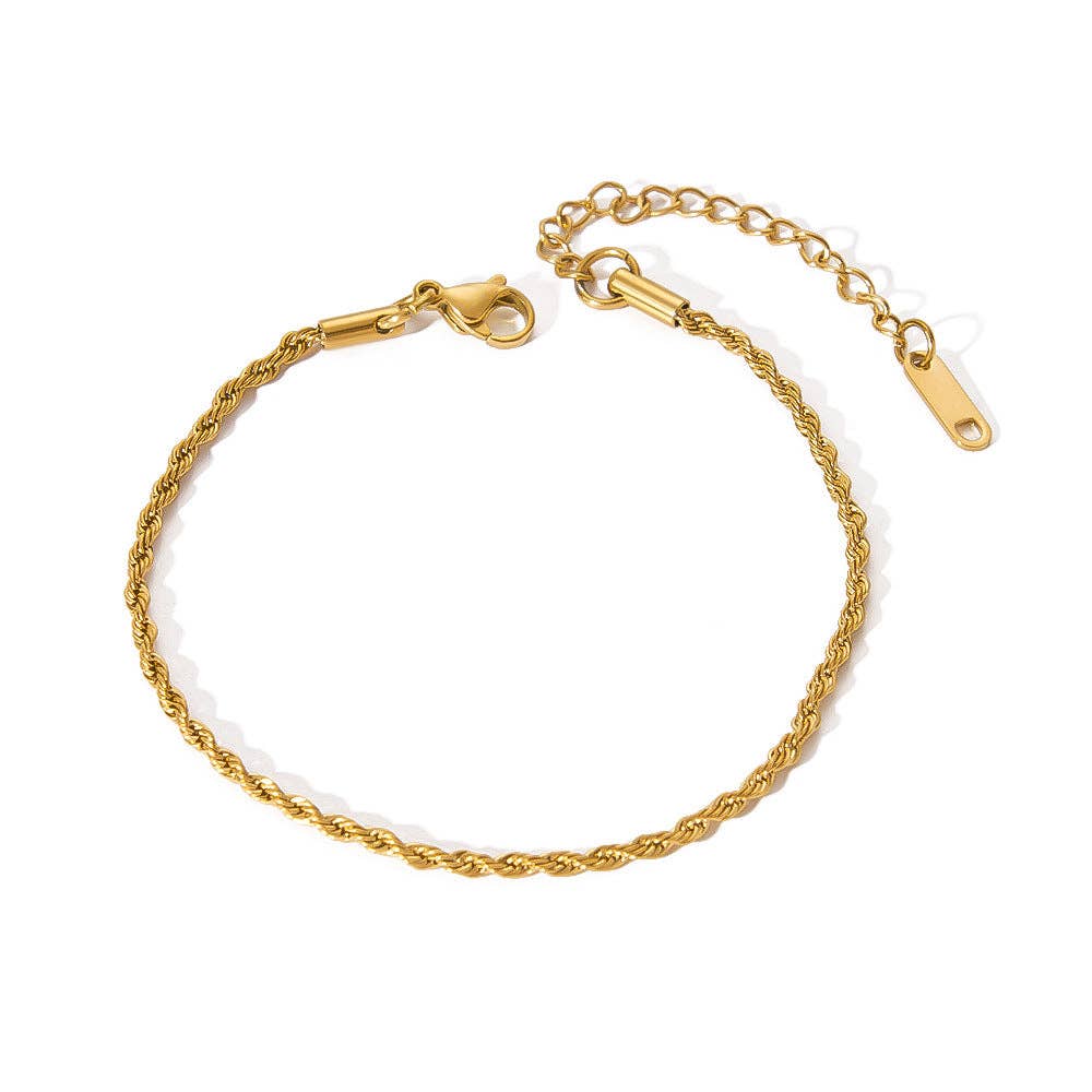 Mio Queena - Wholesale Link & Chain Necklace - Multi Style 18K Golden SS bracelet Chain DIY Accessories-FGS2
