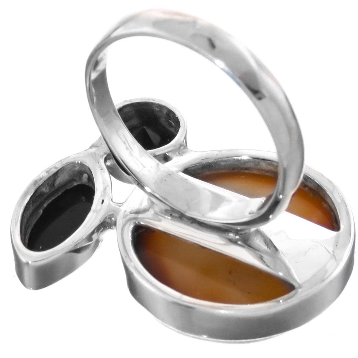 FifiRose - Wholesale Cocktail/Statement Ring - 925 sterling silver natural agate druzy drusy onyx sterling sz 6 ring2