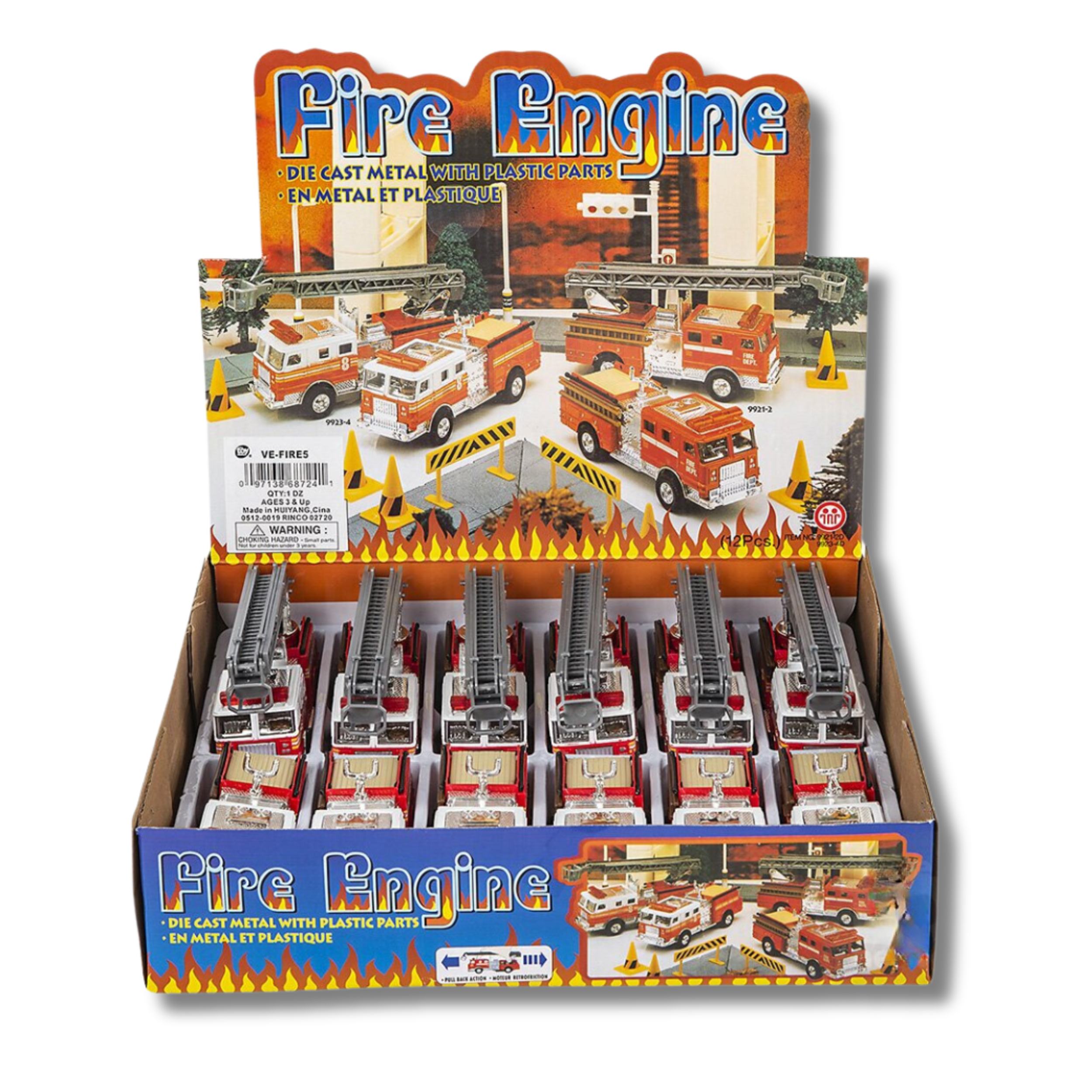 JSBlueRidge Toys - Wholesale Toy Car/Truck - Kids - Die-Cast Pull Back Fire Truck Play Kids Toy5