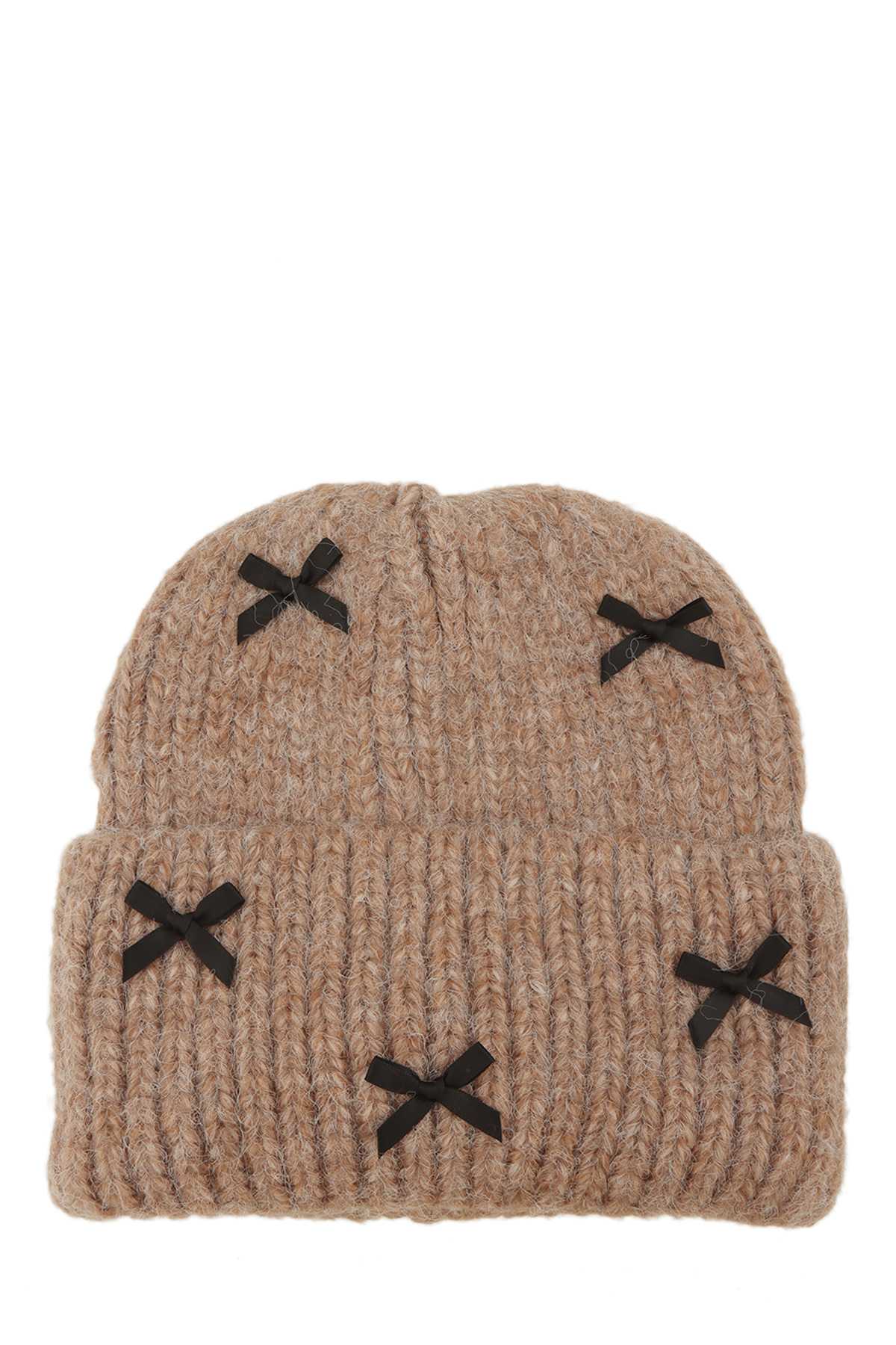 anbfashion - Venta al por mayor Gorro de lana - Mujer - GORRO PEQUEÑO CON LAZO DE SATÉN AHT911184