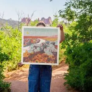 Caroline Clark - Vendita all'ingrosso Stampa artistica - Stampa Quadrata Deserto Montagna #408