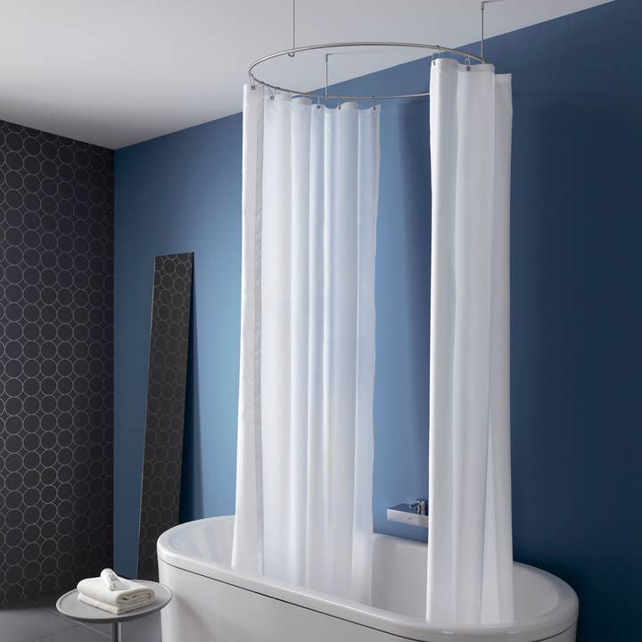 Ringformet massivt rustfrit stål brusebadestang for engroshandel hos PHOS Design GmbH