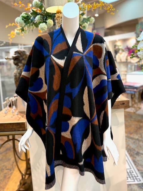 Pretty Persuasions - Wholesale Cape - Dames - CP24114 Spades Wolblend Cape Omslagdoek
