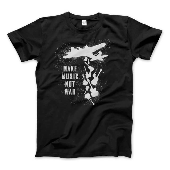 Art-O-Rama Shop - Wholesale Screen Printed T-Shirt - Unisex - Banksy Make Music Not War Street Art T-Shirt4