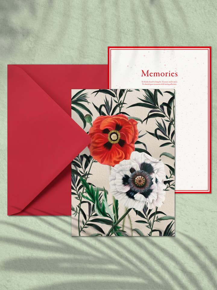 MEMÓRIAS - cartão de saudação A5 com envelopp por atacado de Hills & Field