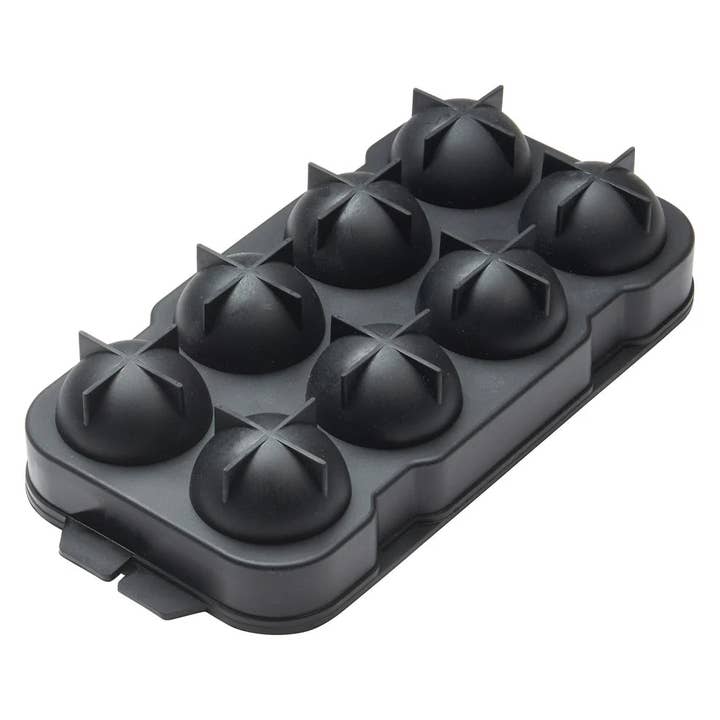 EcoQuality - Wholesale Ice Tray/Mold - ICCP-8K, 8 Sphere Silicone Ice Tray, Black2