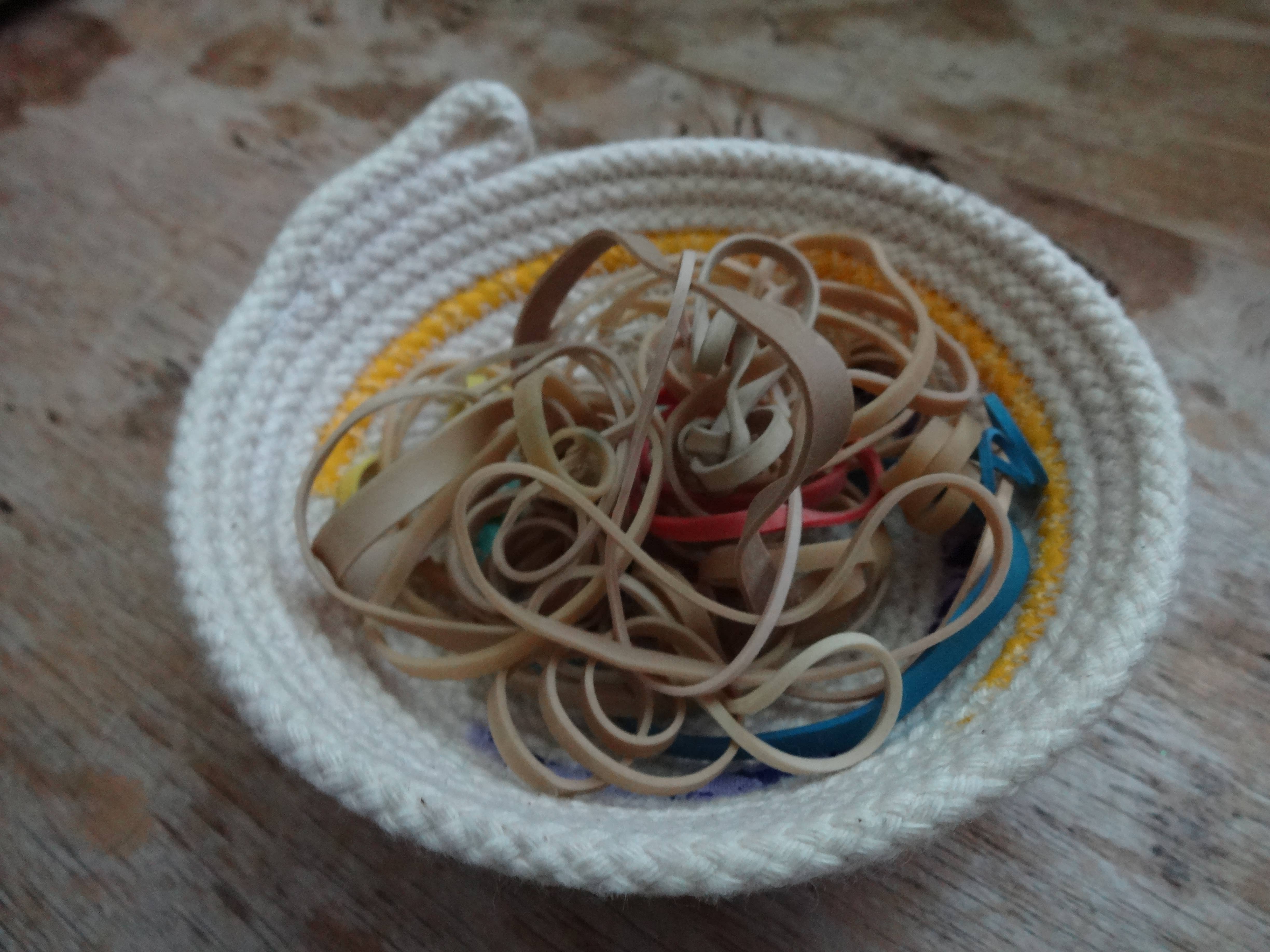 The Foxes Tail – wholesale Dekorativ tallrik/fat/skål – Tyg Wrapped Cotton Rope Bowl: Stor13