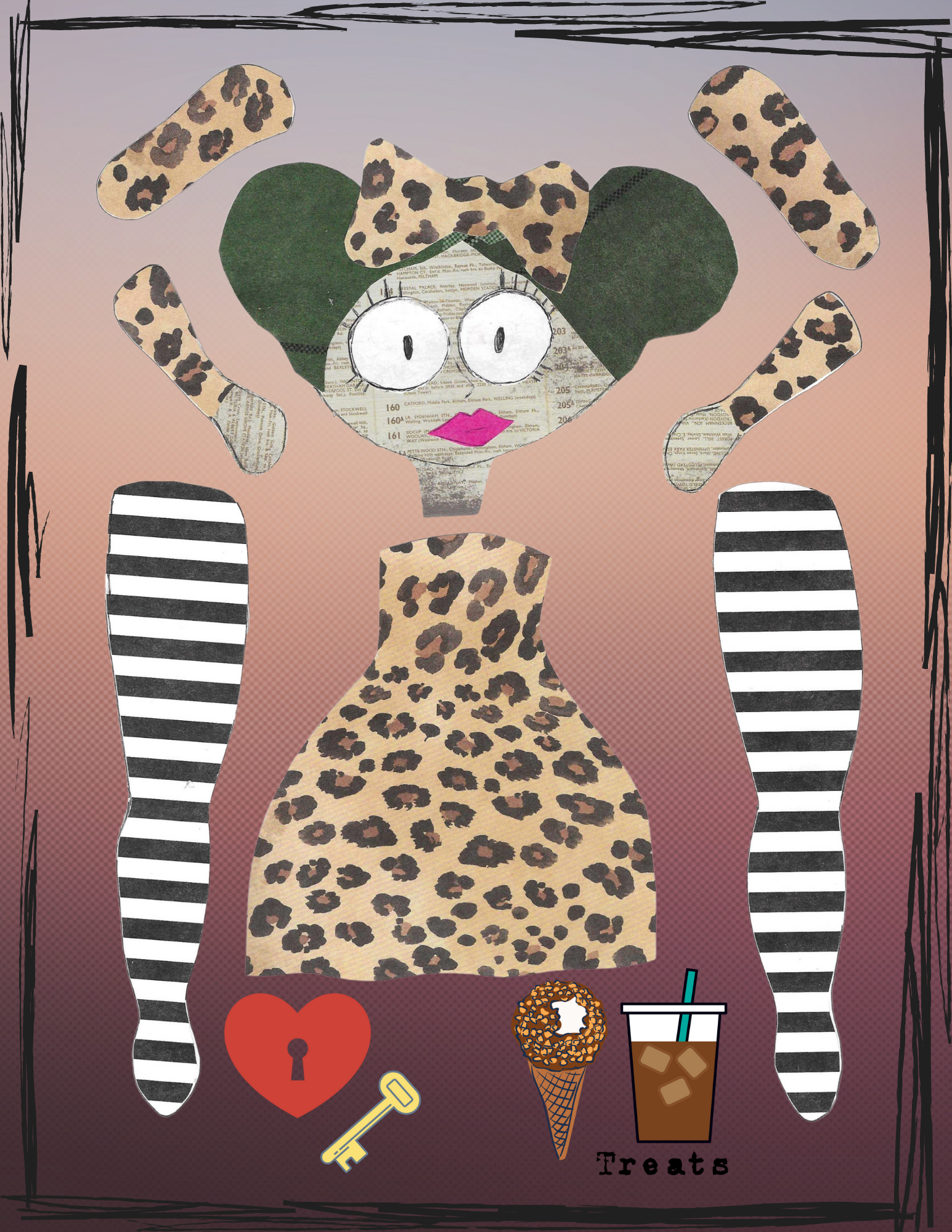 Shannon Marie Makes – wholesale DIY craft kit – DIY Articulated Paper Doll Kit - Leopard Print Girl1