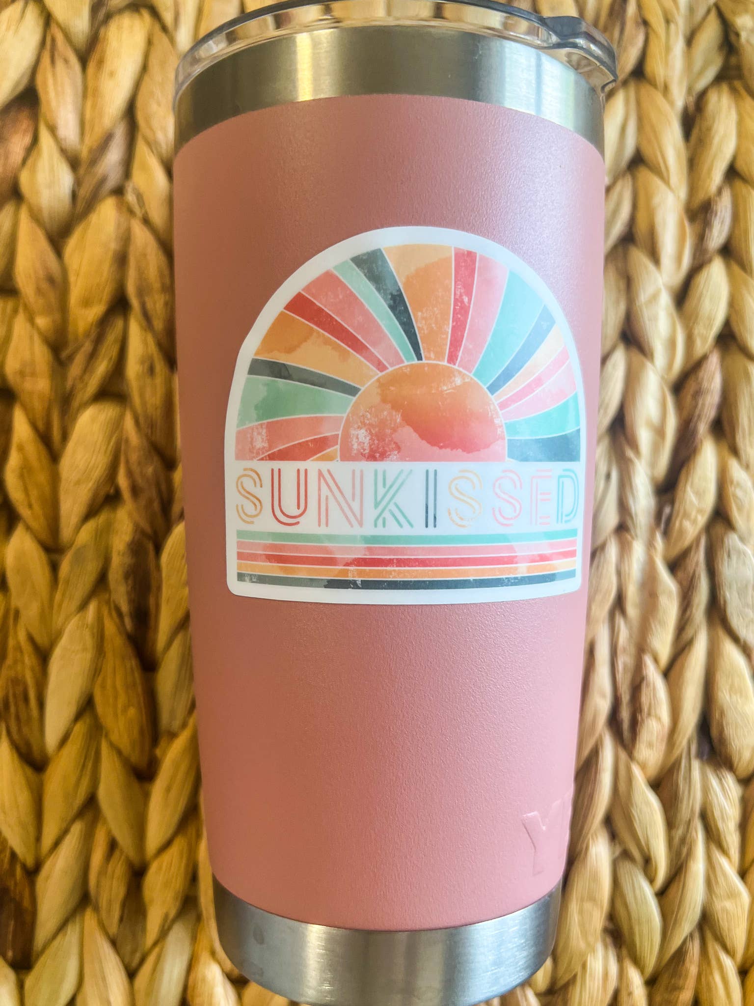 Savannah and James Co – wholesale Sticker – Sunkissed Sun White Sticker, 3x34