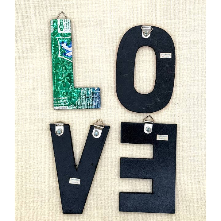 Tesoros Trading Company - Wholesale Wall Accent - LOVE Letters - Recycled Metal, Indonesia1