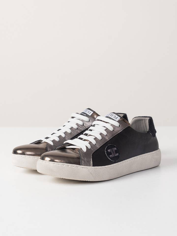 Ténis Combinados com Atacadores em Tons de Antracite e Preto por atacado de Etiem