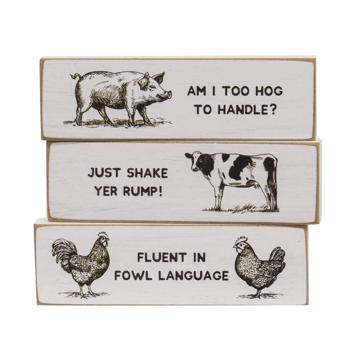 Col House Designs – wholesale Dekorativt bordsobjekt – Too Hog för att hantera tunt miniblock - 3 asstd.0