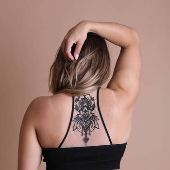 Embroidery Tattoo Bralette Mesh Back Push-up Removable Pads One