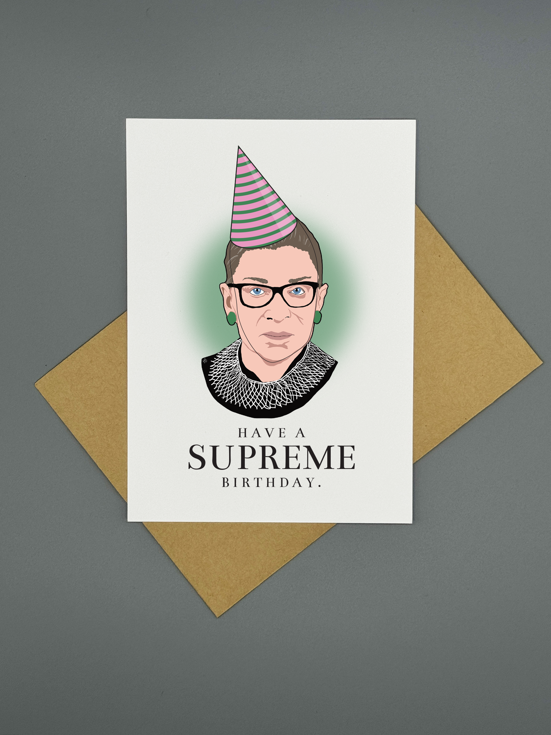 The Red Swan Shop - Venta al por mayor Tarjetas de cumpleaños - Cumpleaños «Supremo cumpleaños» Ruth Bader Ginsburg1