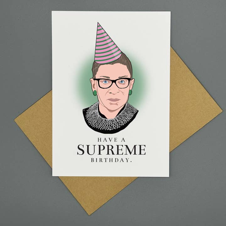 The Red Swan Shop – Engroshandel Fødselsdagskort – „Højeste fødselsdag“ Ruth Bader Ginsburg Fødselsdag1