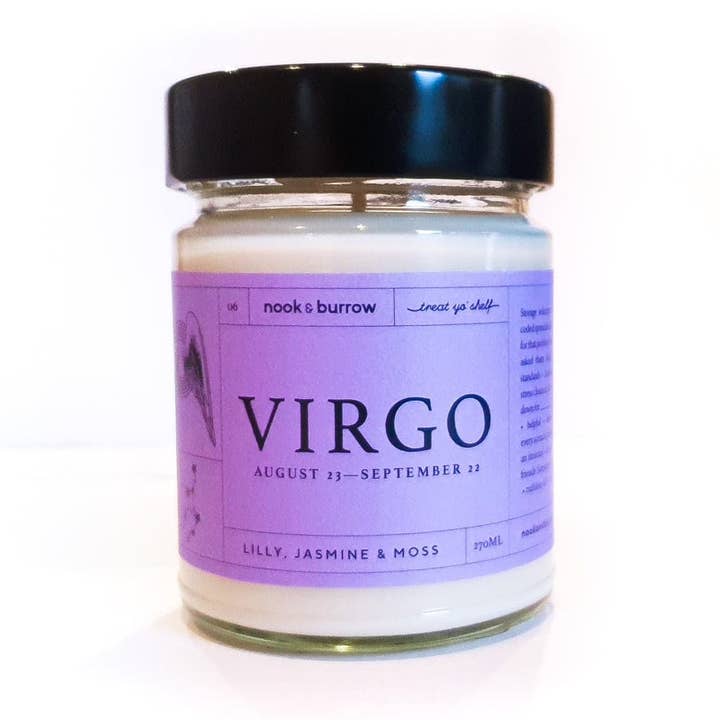 Virgo | Gama de Astrologia | vela por atacado de Nook & Burrow