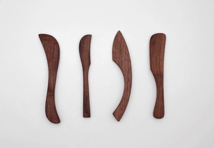 JBrody & Co. USA - Wholesale Cheese Spreader - 6’’ Walnut Wood Rounded Spreader - Handmade Serving Utensil2