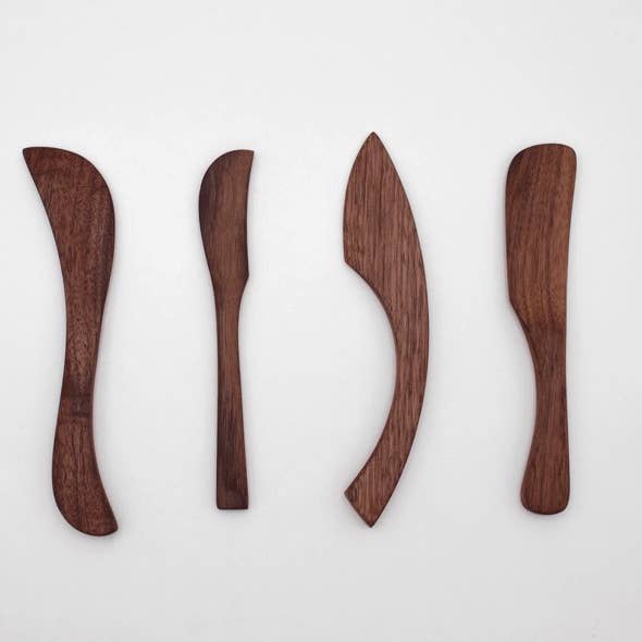 JBrody & Co. USA - Vendita all'ingrosso Coltello da formaggio - Spalmatore a Lancia in Legno di Noce da 6'' - Utensile da Servizio Fatto a Mano2