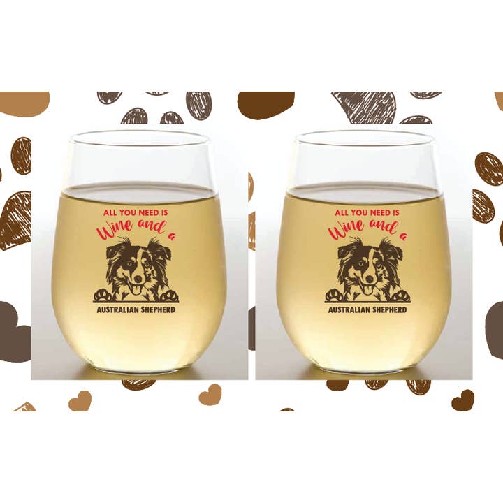 Wine-Oh! - Wholesale Wine Glass - DOG BREED COLLECTION Shatterproof Wine Glasses