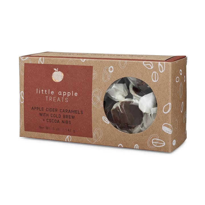 Apple Cider Caramels With Cold Brew + Cocoa Nibs Gift Box for wholesale by Little Apple Treats