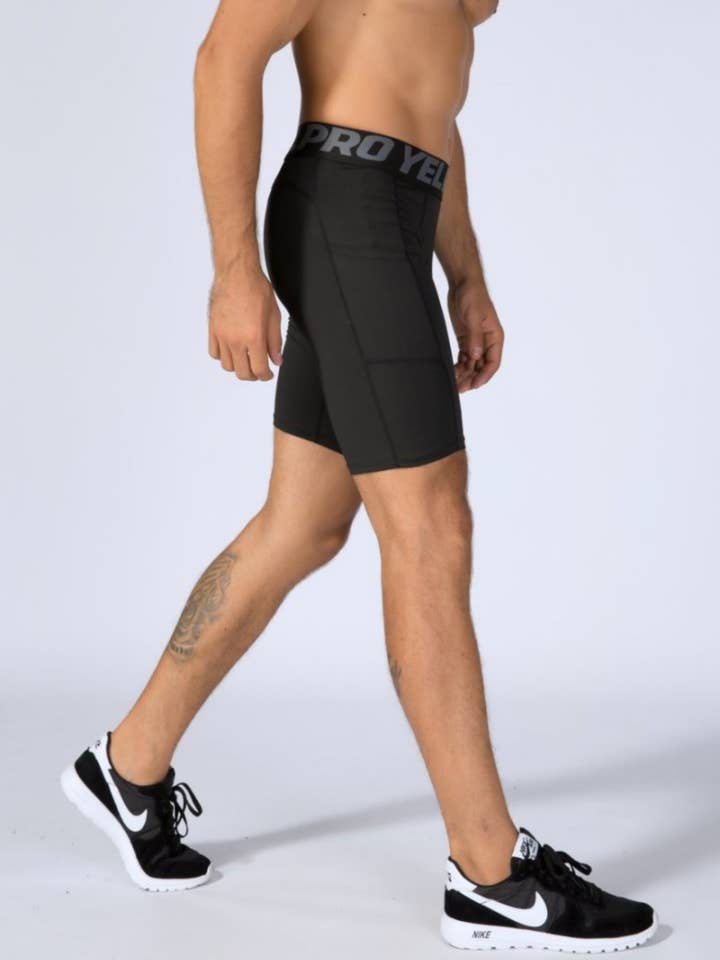 Active by Anna-Kaci - Venta al por mayor Pantalones cortos deportivos - Hombre - Pantalones cortos de compresión para hombre con cintura ancha2