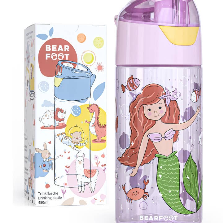 Kids water bottle, lightweight water bottle - mermaid for wholesale by BEARFOOT