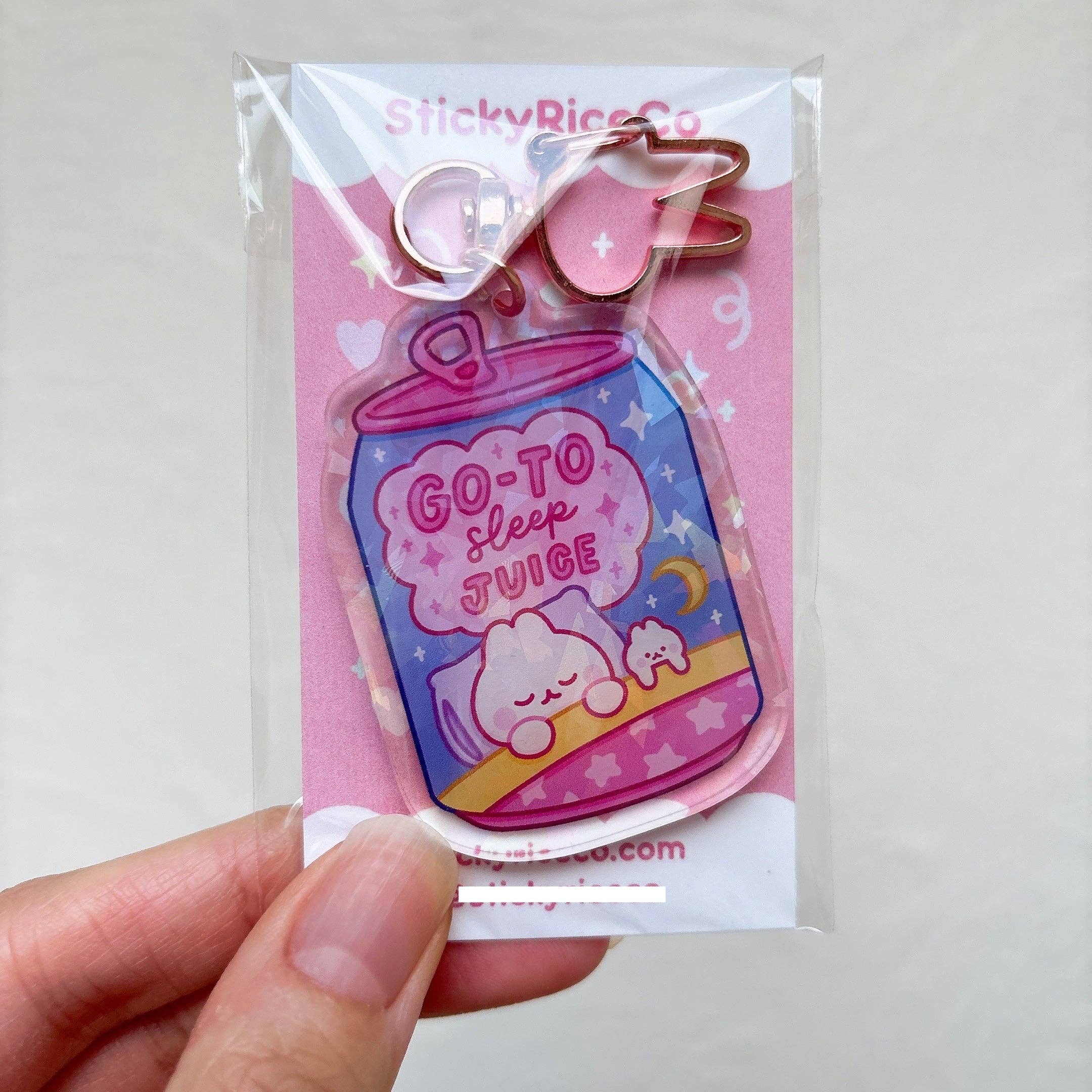 StickyRiceCo - Vente Porte-clés – femme - Porte-clés en acrylique Funny Drink1