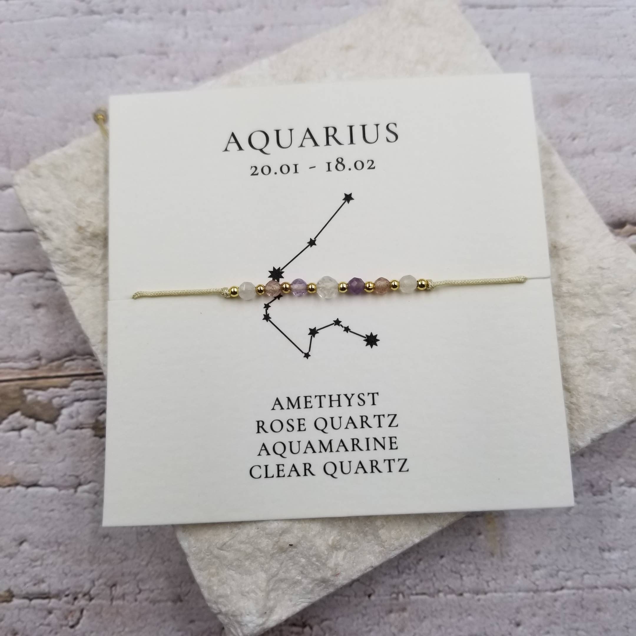 Treasure Wholesale - Wholesale Jewelry Set - Constellation Natural Stone Bead Friendship Bracelet13