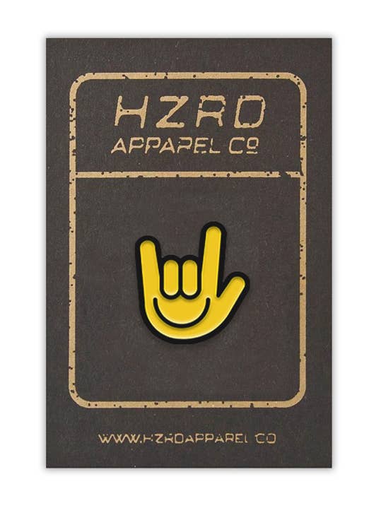 Premium Black Dye Metal Loved Lapel Pin for wholesale by Half Hazard Press