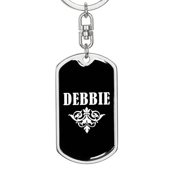 Debbie v03a - Luxury Dog Tag Keychain for wholesale by Unique Gifts Store