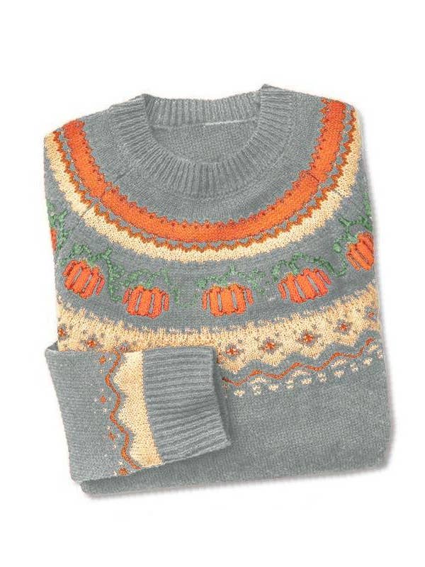 Rosa Clothing - Wholesale Knit Sweater - Women's - Western Vintage Halloween Pumpkin Sweater8