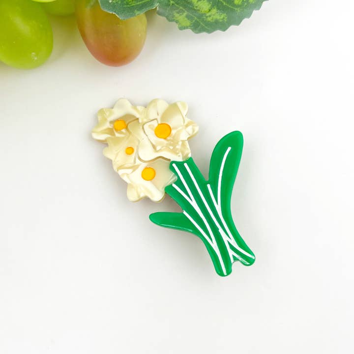 TheDivaSoap - Wholesale Hair Clip - Women's - Floral Acetate Alligator Barrette, Tulip Side Hair Clip8