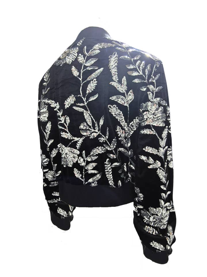 BanBat - Wholesale Jacket - Women's - Bomber jacket with embroidered rhinestones - REF: AN-980036