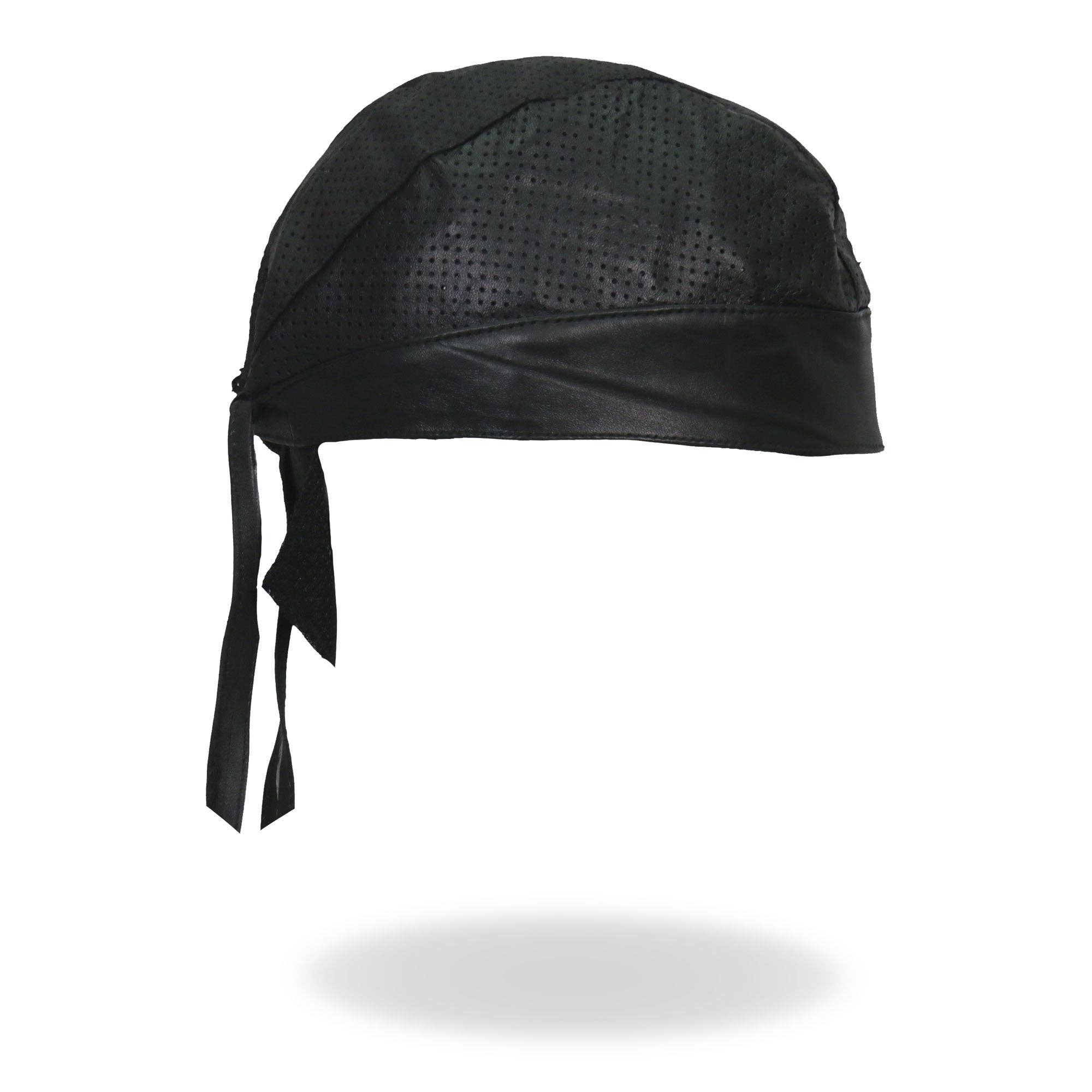 Hot Leathers Black Perforated Medium Weight Leather Head Wrap HWL1010 for wholesale on Faire4