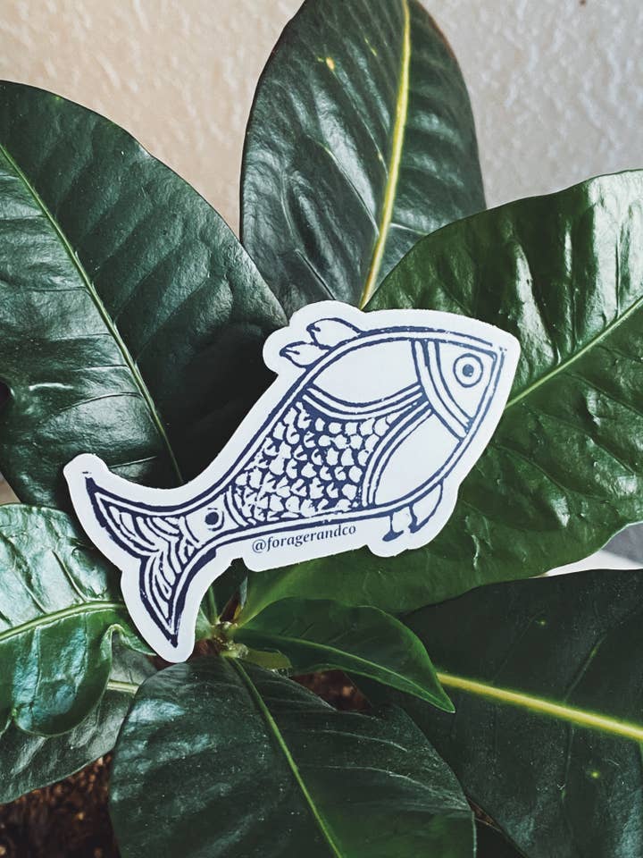 Ancient Fish Mini Decal Sticker for wholesale by Forager & Co