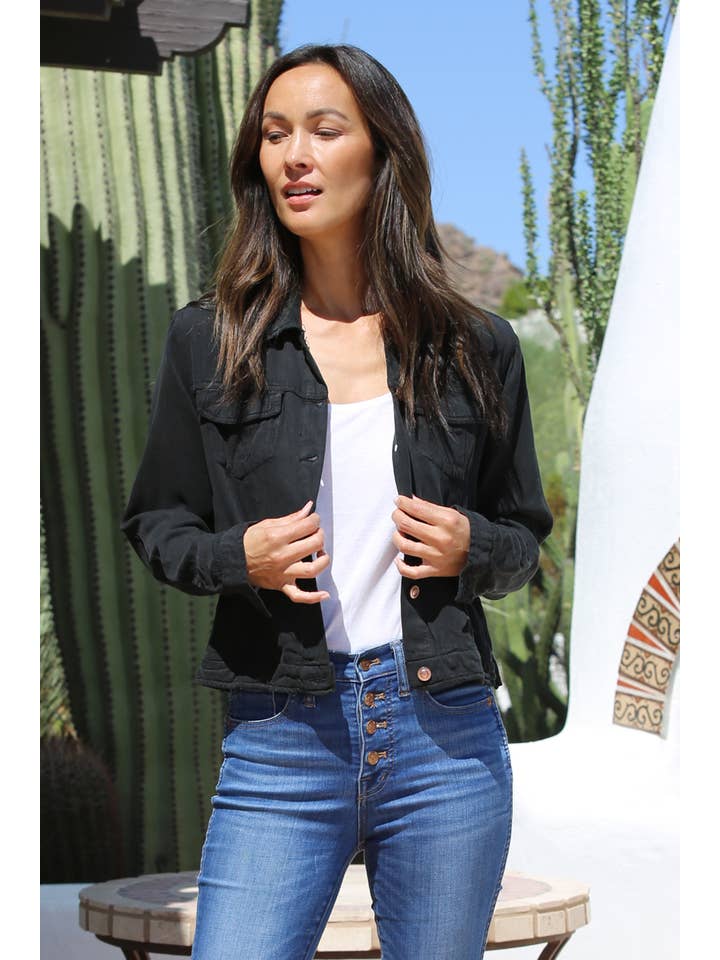 Nostalgia – Engroshandel Denimjakke - Dame – NJ919-ASIS TENCEL DENIM JAKKE3