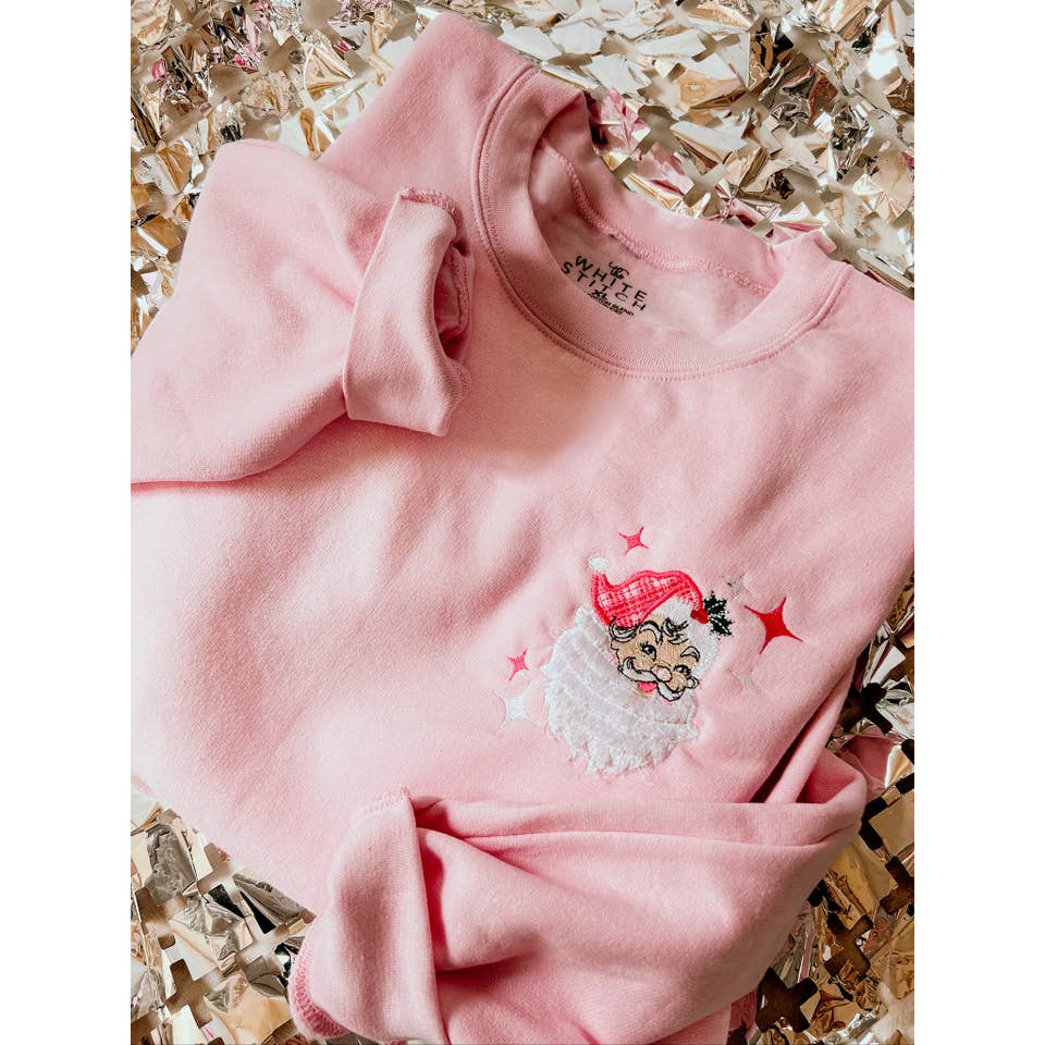 Fuzzy Beard Santa | Handmade for wholesale by The White Stitch