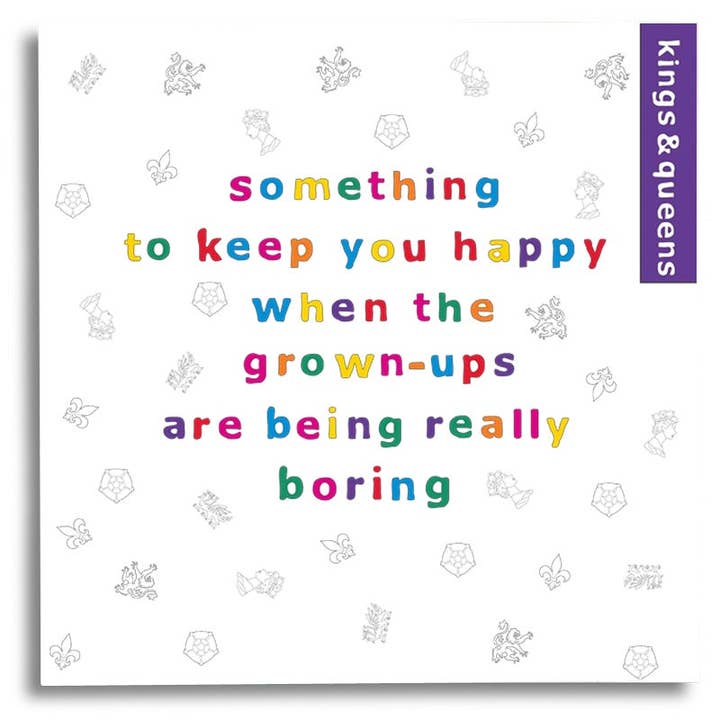 Something to Keep you Happy - Kings and Queens Activity Book for wholesale by Two Little Boys