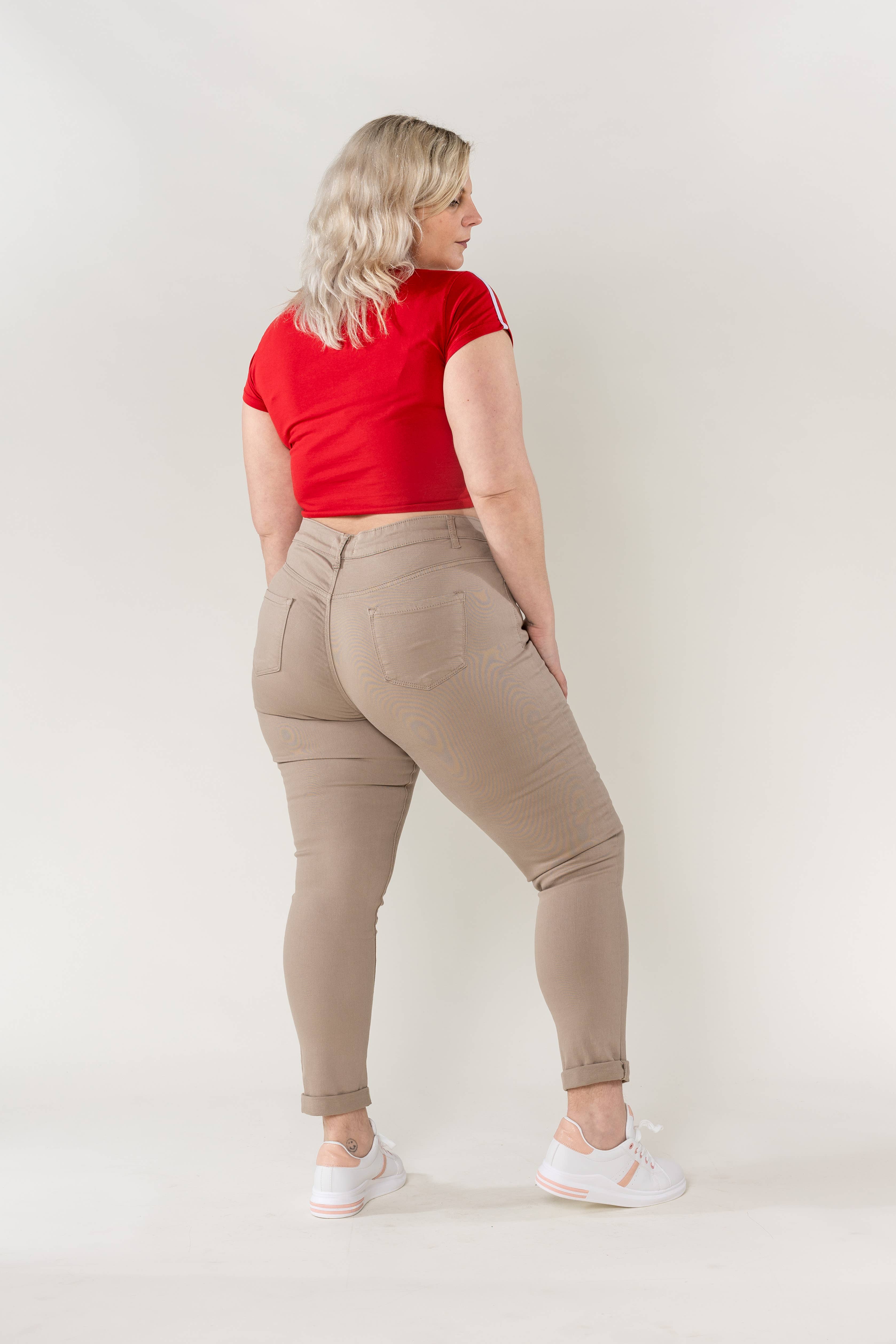 Nina Carter – Calças - Mulher por atacado – Tamanho Plus Curve Plus Tamanho Voltar ao Pescoço P19919