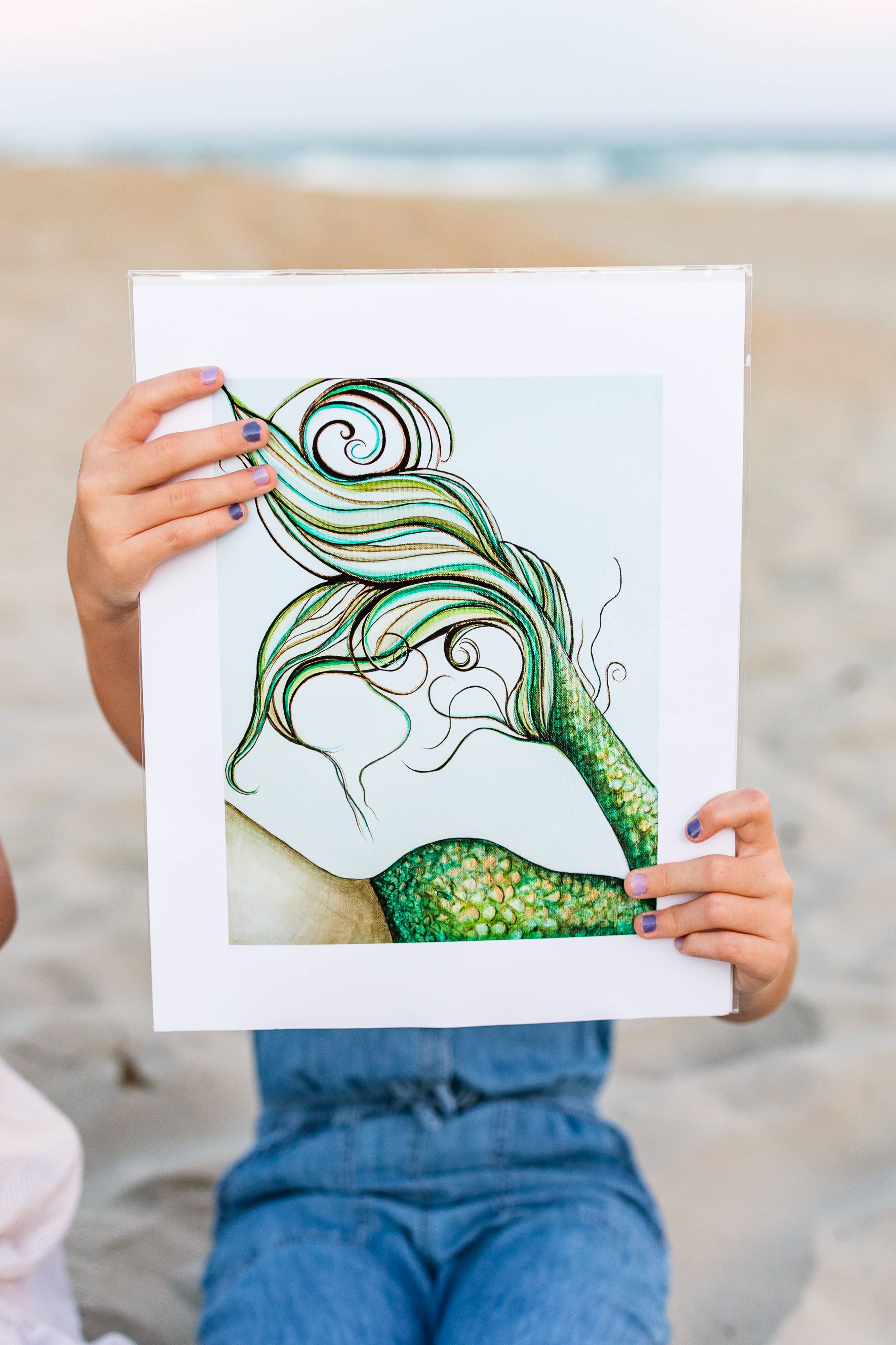 Angel Fritz Studio - Wholesale Art Print - FLIRTY - Giclee Mermaid Art Print1