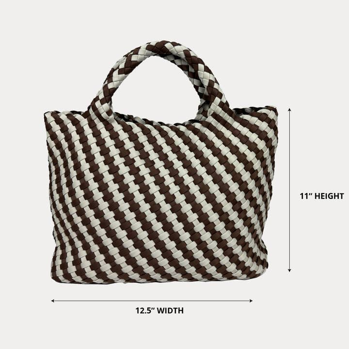 AHDORNED - Wholesale Tote Bag - Women's - Lily Woven Neoprene Tote with Pouch7