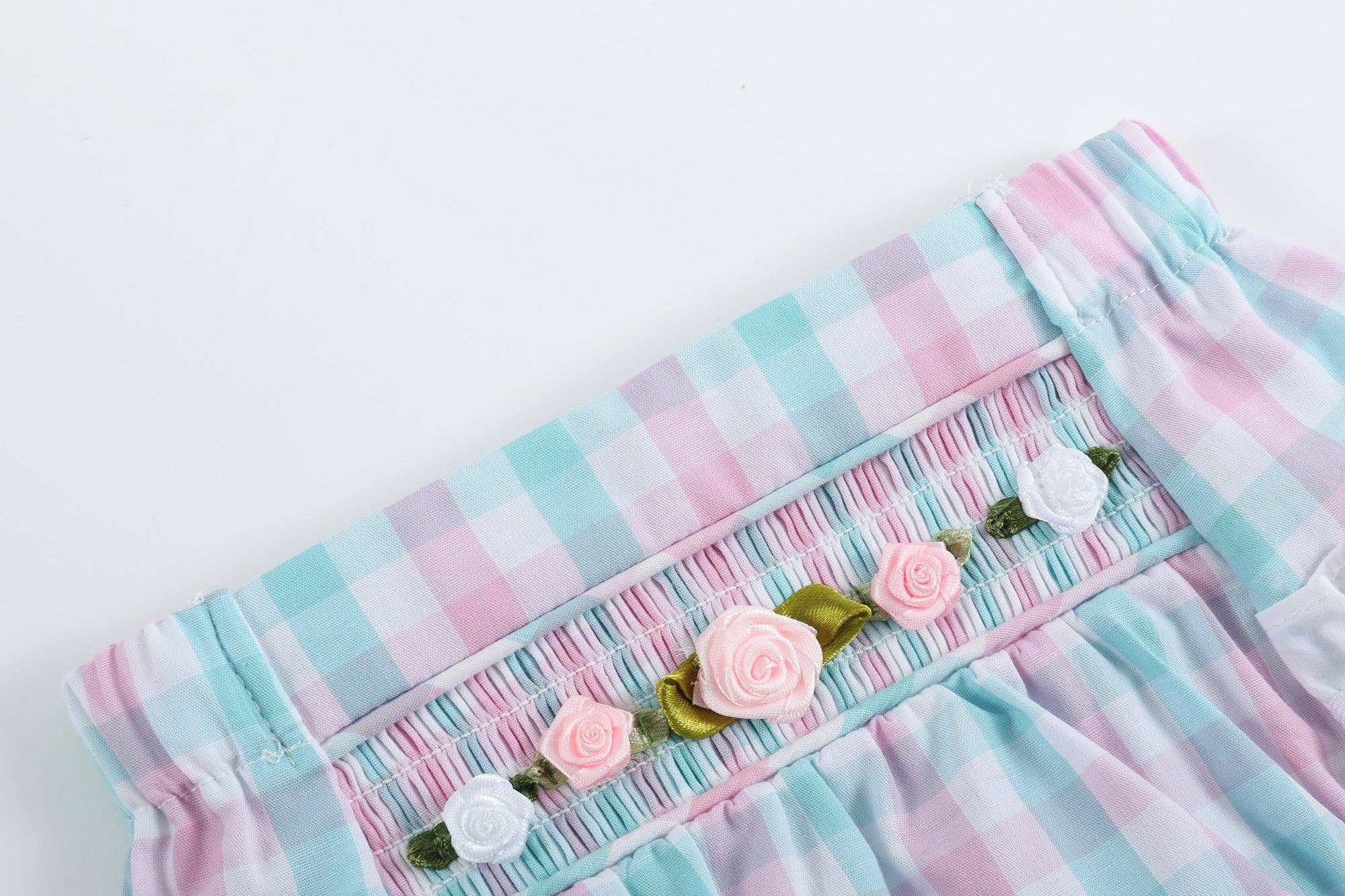 Lil Cactus - Wholesale Hoes voor ondergoed/luier - Baby - Gesmokte bloeiers met roze bloemen2